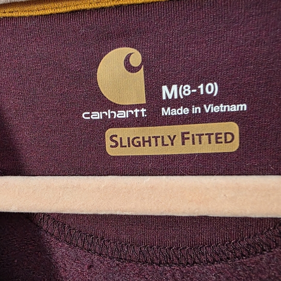 Carhartt Womens Plum Full-Zip Hoodie Jacket Sz Medium - Picture 5 of 8